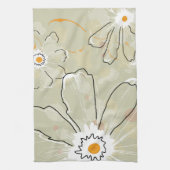 Abstract Flowers Microfiber Kitchen Towel キッチンタオル (縦)