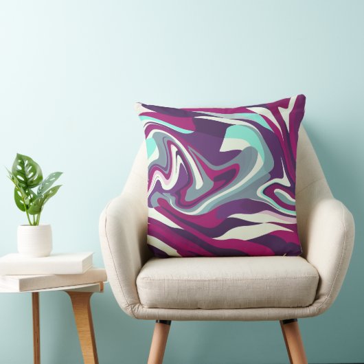 Abstract Flowing Colors Pattern クッション (椅子)