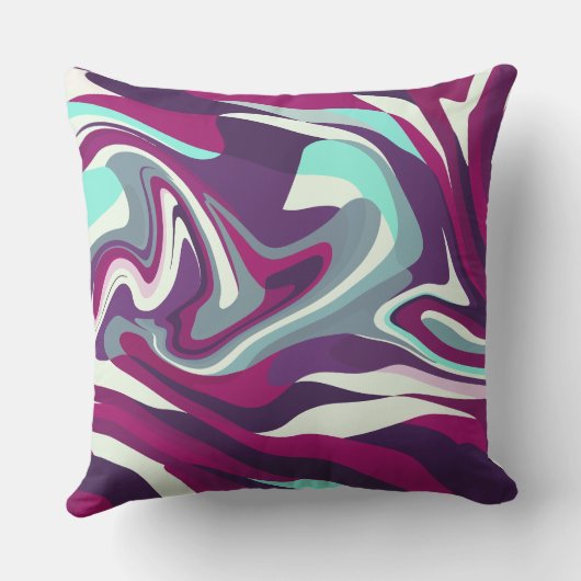 Abstract Flowing Colors Pattern クッション (裏面)