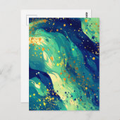 Abstract Flowing Shapes ポストカード (正面/裏面)