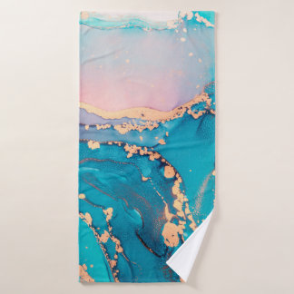 Abstract fluid art painting background in alcohol  バスタオル