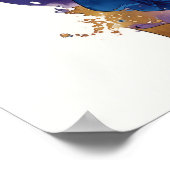 Abstract Fluid Ink Ice Skater – Modern Motion Art ポスター (角)