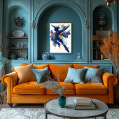 Abstract Fluid Ink Skater – Dynamic Motion Art ポスター