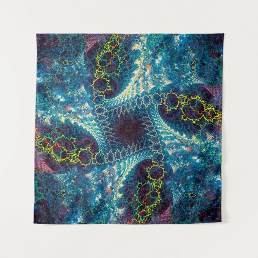 Abstract fractal background - computer-generated i タペストリー (正面(横))