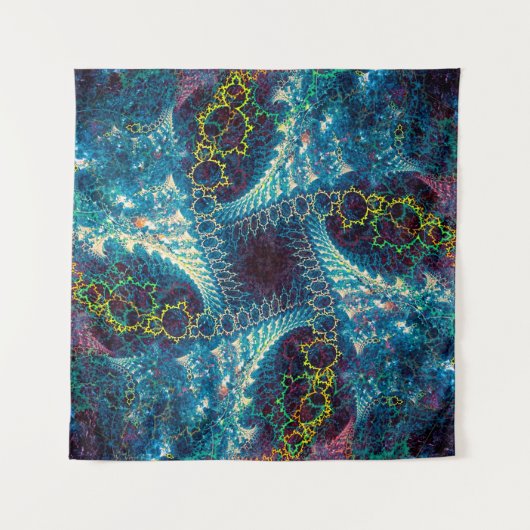 Abstract fractal background - computer-generated i タペストリー (正面)