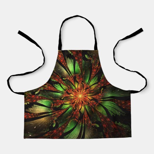 Abstract fractal flower design. エプロン (正面)