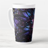 Abstract fractal flower design. カフェラテマグ (左アングル)