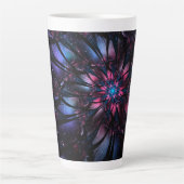 Abstract fractal flower design. カフェラテマグ (正面)