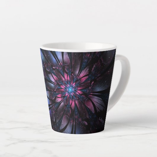 Abstract fractal flower design. カフェラテマグ (右アングル)