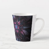 Abstract fractal flower design. カフェラテマグ (右)