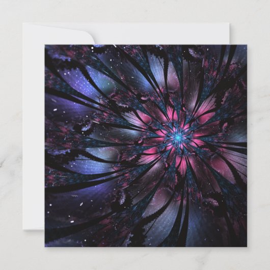 Abstract fractal flower design. カード (正面)