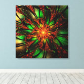 Abstract fractal flower design.  キャンバスプリント (インサイチュ (ウッドフロア))