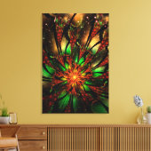 Abstract fractal flower design.  キャンバスプリント (インサイチュ (リビング))