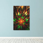 Abstract fractal flower design.  キャンバスプリント (インサイチュ (ウッドフロア))