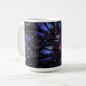 Abstract fractal flower design. コーヒーマグカップ (正面左)