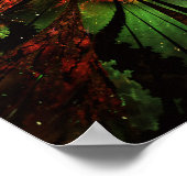 Abstract fractal flower design.  ポスター (角)