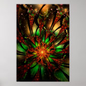 Abstract fractal flower design.  ポスター (正面)