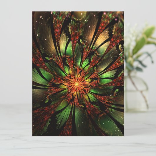 Abstract fractal flower design.  招待状 (スタンド正面)