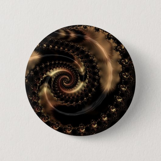 Abstract fractal patterns and shapes. Fractal Art 缶バッジ (正面)