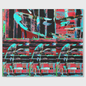 Abstract Freedom – オーダーメイド包装紙 (29" x 6’) ラッピングペーパー (フラット)