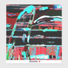 Abstract Freedom – 大きめ8" x 8" オリジナルカット ビニールステッカー シール