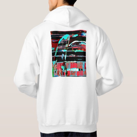 Abstract Freedom – Custom Adult Pullover Hoodie パーカ (裏面)