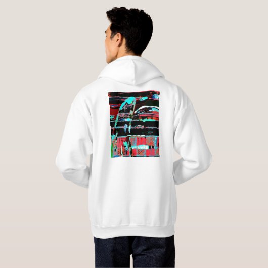 Abstract Freedom – Custom Adult Pullover Hoodie パーカ (裏面フル)