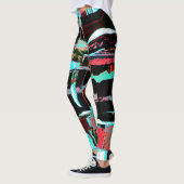 Abstract Freedom – Custom All‑Over‑Print Leggings レギンス (左)