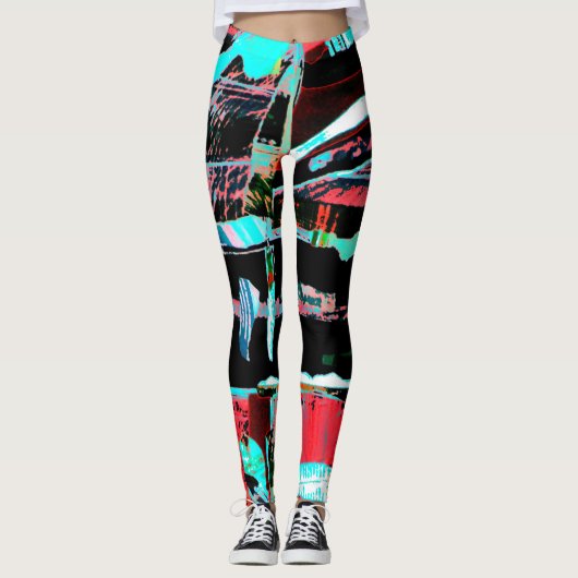 Abstract Freedom – Custom All‑Over‑Print Leggings レギンス (正面)