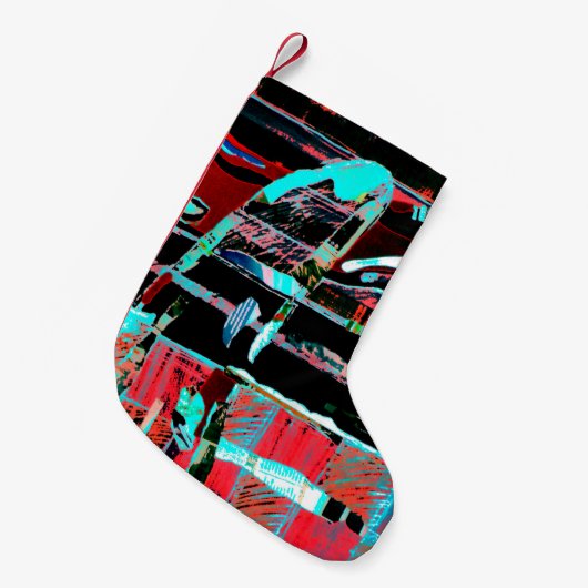 Abstract Freedom – Custom Christmas Stocking スモールクリスマスストッキング (正面 (吊り時))