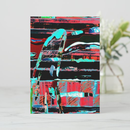 Abstract Freedom – Custom Flat Invitation (5" x 7" 招待状 (スタンド正面)