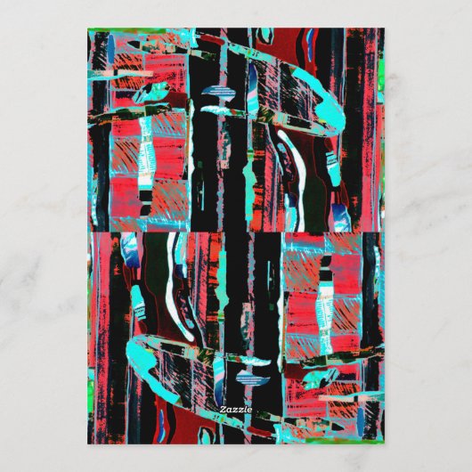 Abstract Freedom – Custom Flat Invitation (5" x 7" 招待状 (裏面)