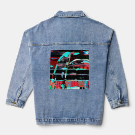 Abstract Freedom – Custom Women’s Denim Jacket (Je デニムジャケット