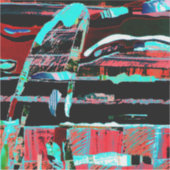 Abstract Freedom – Large 8" x 8" Custom-Cut Vinyl  シール (正面)