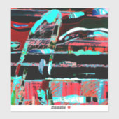 Abstract Freedom – Large 8" x 8" Custom-Cut Vinyl  シール (シート)