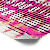abstract fuchsia colorful ethnic border pattern ポスター (角)