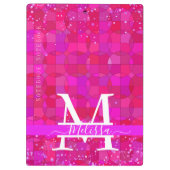 Abstract Fuchsia Red Customizable クリップボード (裏面)