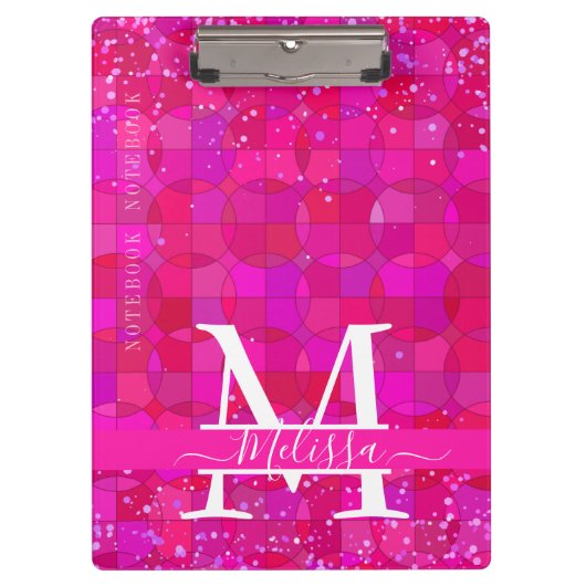 Abstract Fuchsia Red Customizable クリップボード (正面)