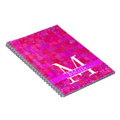 Abstract Fuchsia Red Customizable ノートブック (右側)