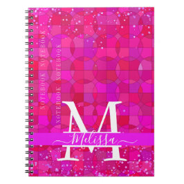 Abstract Fuchsia Red Customizable ノートブック