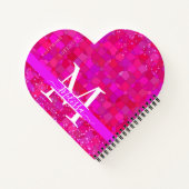 Abstract Fuchsia Red Customizable ノートブック (裏面)