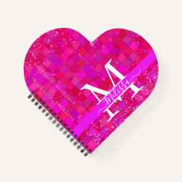 Abstract Fuchsia Red Customizable ノートブック