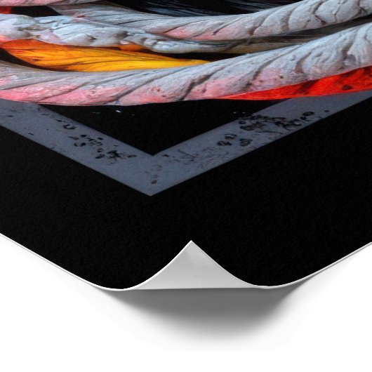 Abstract Futuristic Image of a Metallic Sphere ポスター (角)