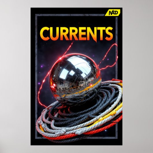 Abstract Futuristic Image of a Metallic Sphere ポスター (正面)