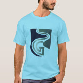 Abstract G Letter Modern Minimalist T-Shirt Tシャツ (正面)