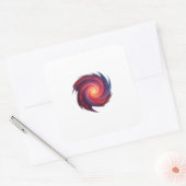 Abstract Galaxy Swirl Sticker スクエアシール (封筒)