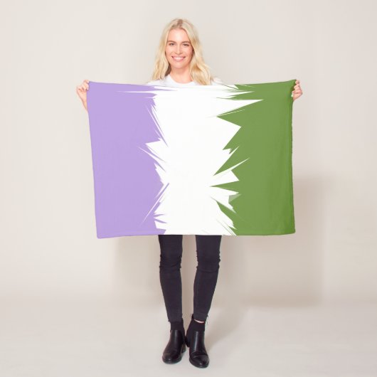 Abstract  Genderqueer Pride Flag      フリースブランケット (インサイチュ)