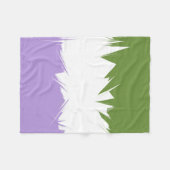 Abstract  Genderqueer Pride Flag      フリースブランケット (正面(横))