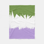 Abstract  Genderqueer Pride Flag      フリースブランケット (正面)