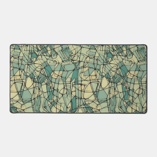 Abstract Geometric Aquatic Network デスクマット (正面)